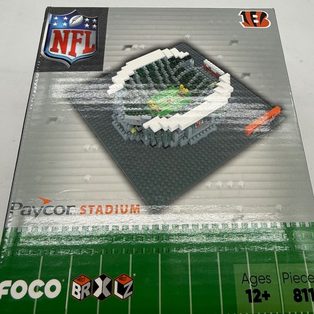 FOCO Cincinnati Bengals Paycor Stadium NFL Building Blocks‎ Set 811 Pieces